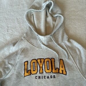 Loyola University Chicago Champion Hoodie Gray Embroidered XL Jesuit Pockets